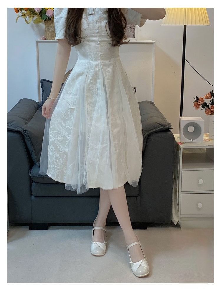 Fairy gentle high heels female 2025 new thick heel wedding shoes bridesmaid with dress skirt Mary Jane women's shoes