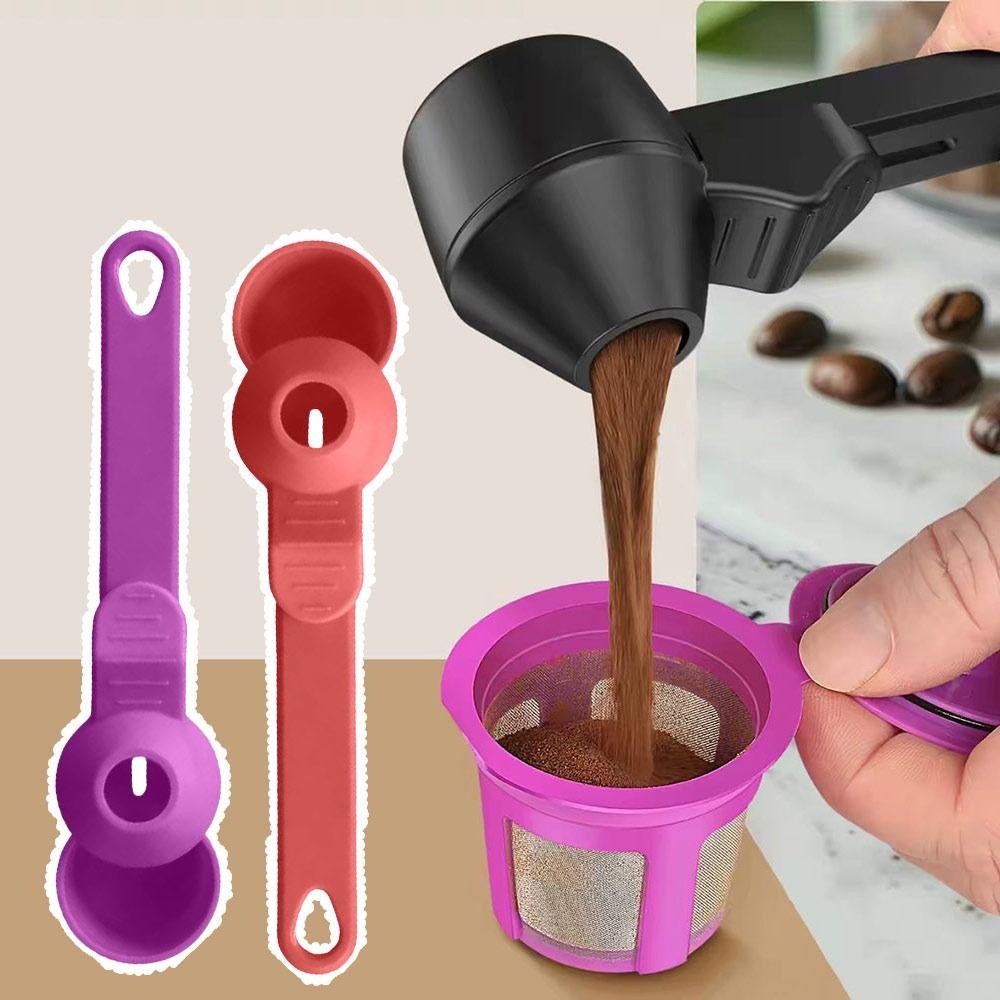 New Spill-Proof Protein Powder Sliding Spoon Reusable with Longer Handle Powder Spoon Measuring Spoon Funnel Kitchen Gadgets
