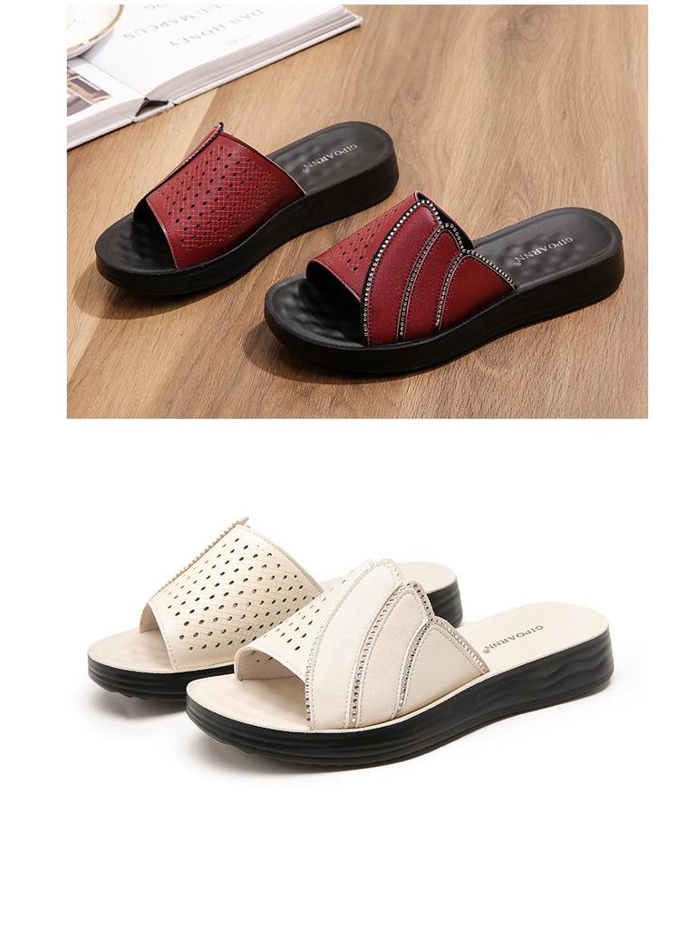 Papuci de vară anti-alunecare cu talpă moale pentru femei de vârstă mijlocie 2025