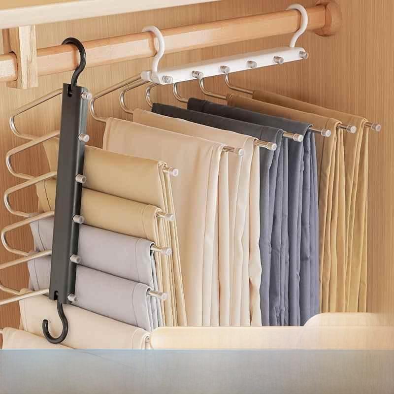 New Stainl Steel Multi-layer Pull-out Exble Pants Ra Clothes Hanger Hook Storage Organizer by Xuan Zhuo Jing