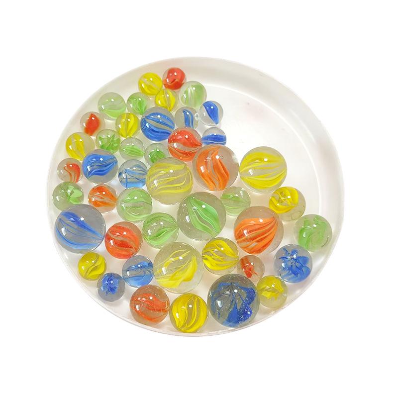 14mm Flower Core Glass Marbles: Petal Beads for Yo-yo and Checkers Games