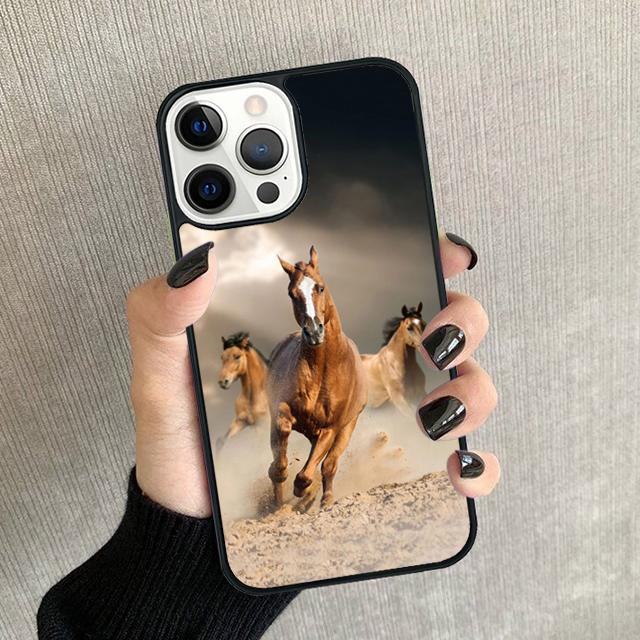 Horse Animal Phone Case For iPhone 17 Air 16 15 14 plus 12 13 Pro max Soft Bumper Shell Cover coque