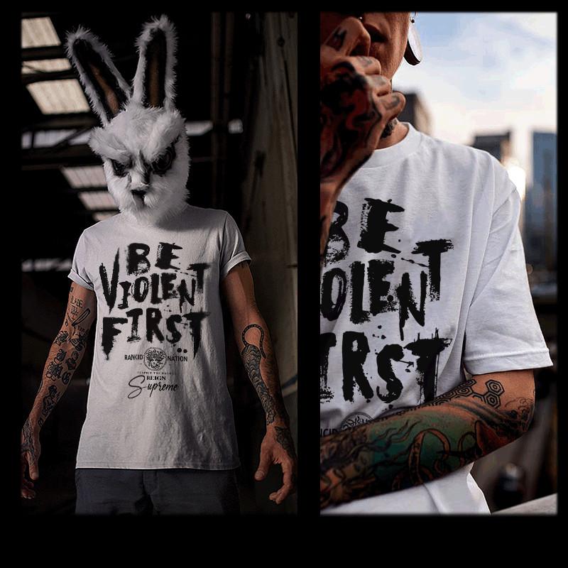 

Hip Hop t-shirt Street Hustle Boss mobbin Gangster Mobster thug life be violent L