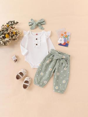 Three-Piece Baby Onesie Set