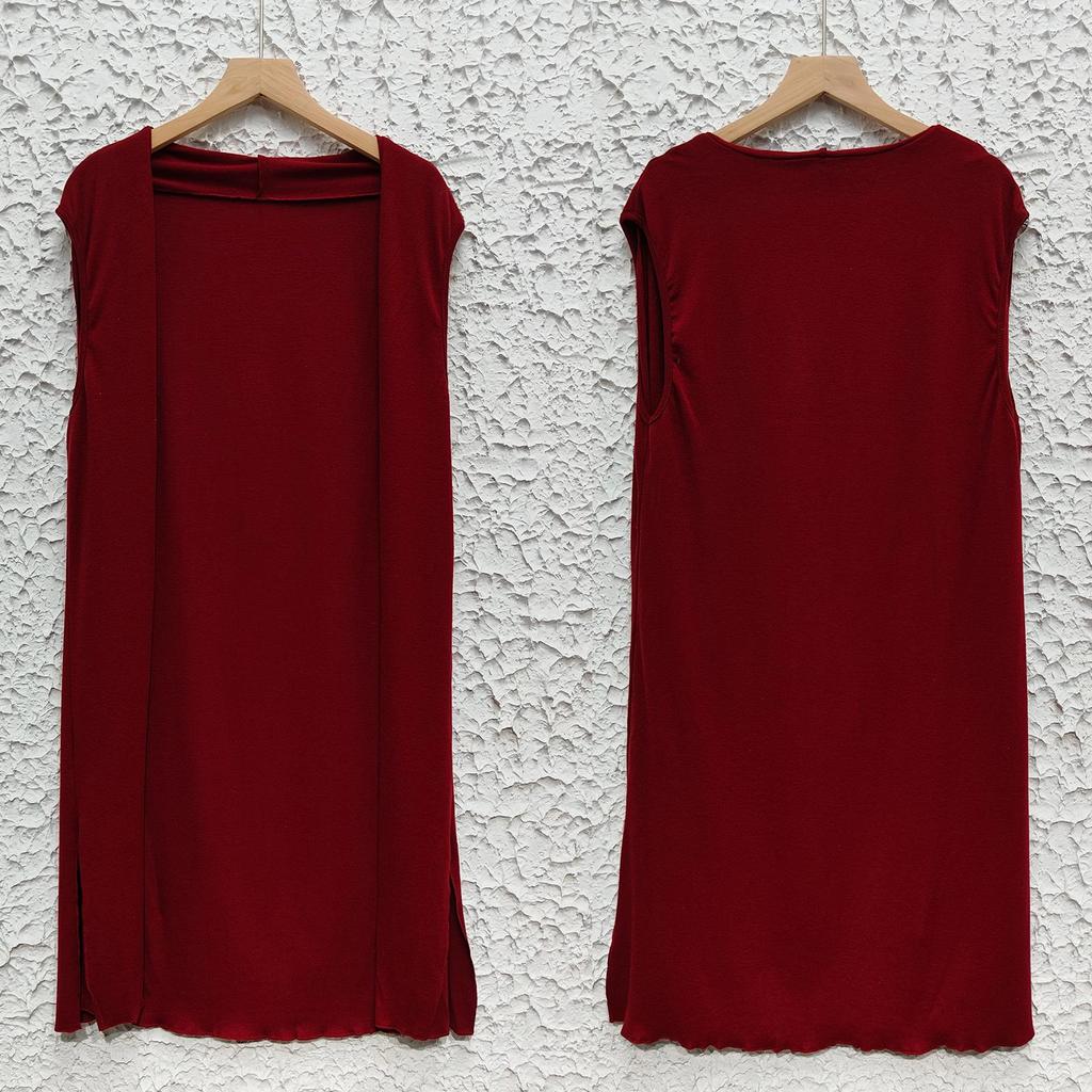 2024 Bestseller Solid Color Fashion Mid-length Vest - Six Colors, Four Sizes Model 8820