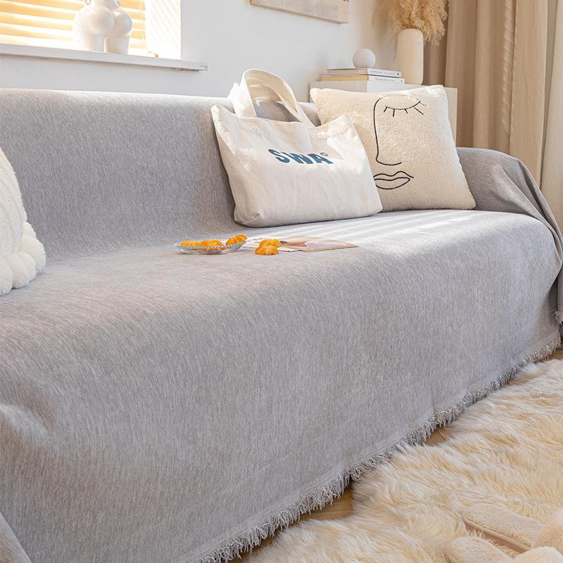 Chenille Sofa Cover Cloth Four Seasons Universal Full Covered Oversized Sofa Towel Anti-Scratching Cushion