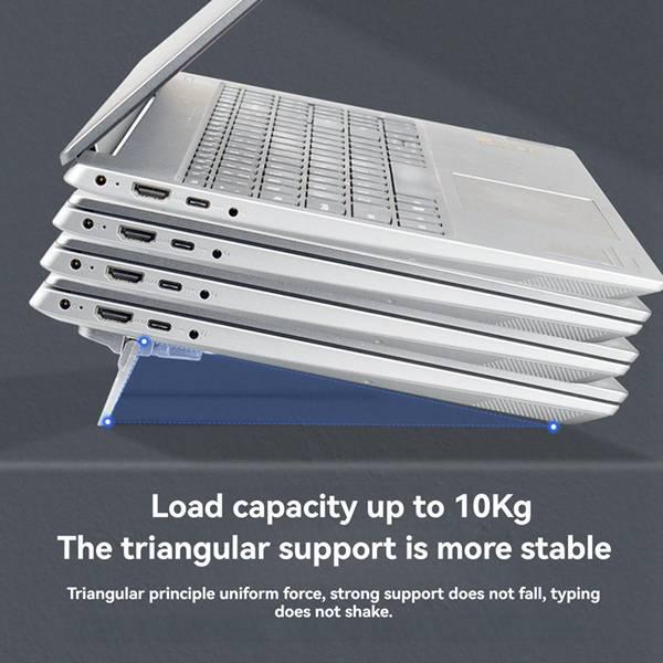 1 Set: Silver Aluminum Alloy Mini Laptop Stand (Portable, Invisible, Foldable) Other