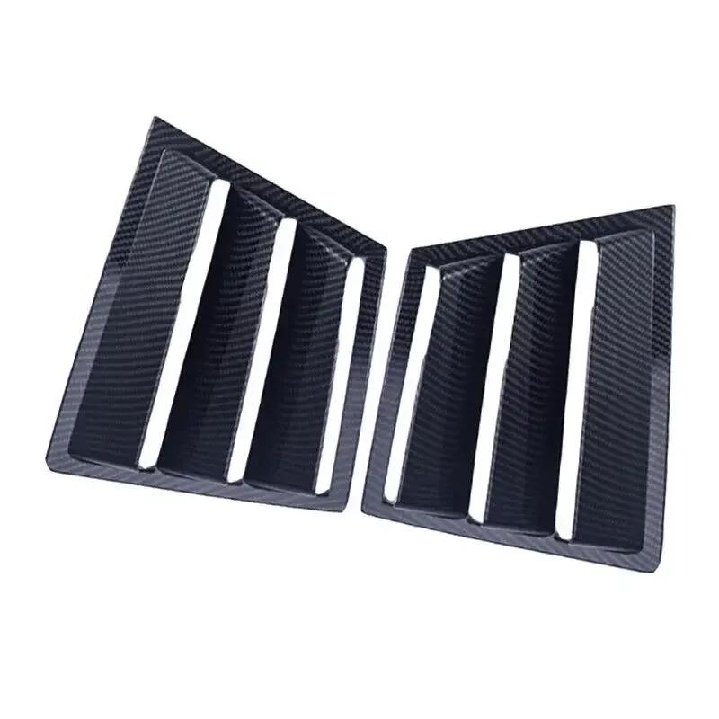 

For Mazda 6 Atenza 2014- Car Rear Louver Window Side Shutter Cover Trim Sticker Vent Scoop ABS Carbon Fiber Accessories Auto Carbon