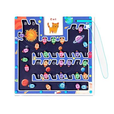 Montessori Magnetic Alphabet Maze Letter Puzzle Gifts for Kids Parking Lot Puzzles for Children Preschool Girls Boys Kids