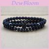 Elegant Copper Bead Bracelet With Micro Paved Zirconia Crown For Couples And Gift Giving
