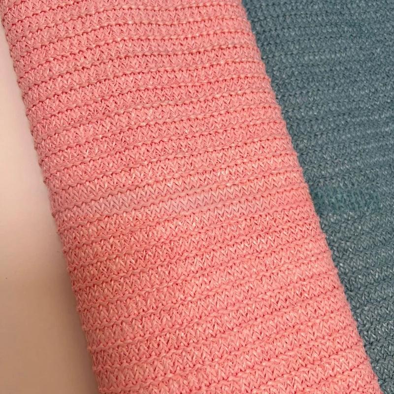 1 Yard PP Raffia Gewebter Stoff Atmungsaktiv Umweltfreundlich PP Stroh Handstrickmaterial Handgefertigt DIY Strand Stroh Handtaschenmaterial