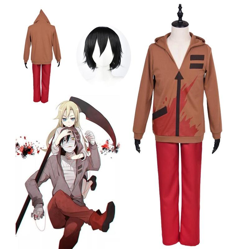 Exquisite Adults Mens Angels Of Death Isaac Foster Wigs Zack Hoodie Jacket Pants Costume