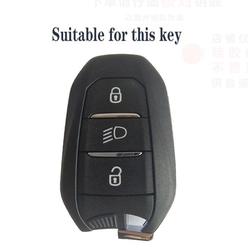 For Citroen C4 C5 C6 C3-Xr Silicone Car Remote Key Case Cover For Peugeot 308 408 508 2008 3008 4008 5008 Accessories Shell Fob