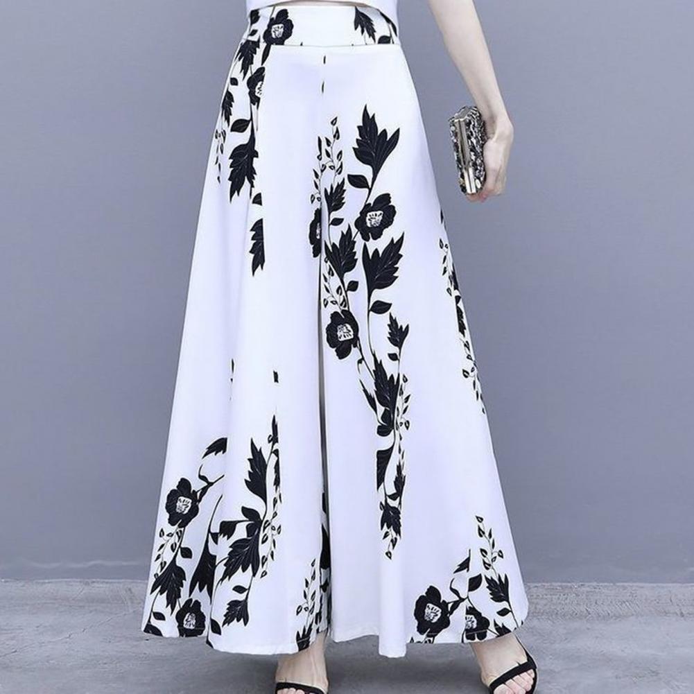 Καλοκαιρινό φαρδύ παντελόνι με φαρδύ πόδι Γυναικεία φούστα σιφόν Παντελόνι Ψηλόμεση καθημερινό παντελόνι λεπτό τμήμα συν μέγεθος