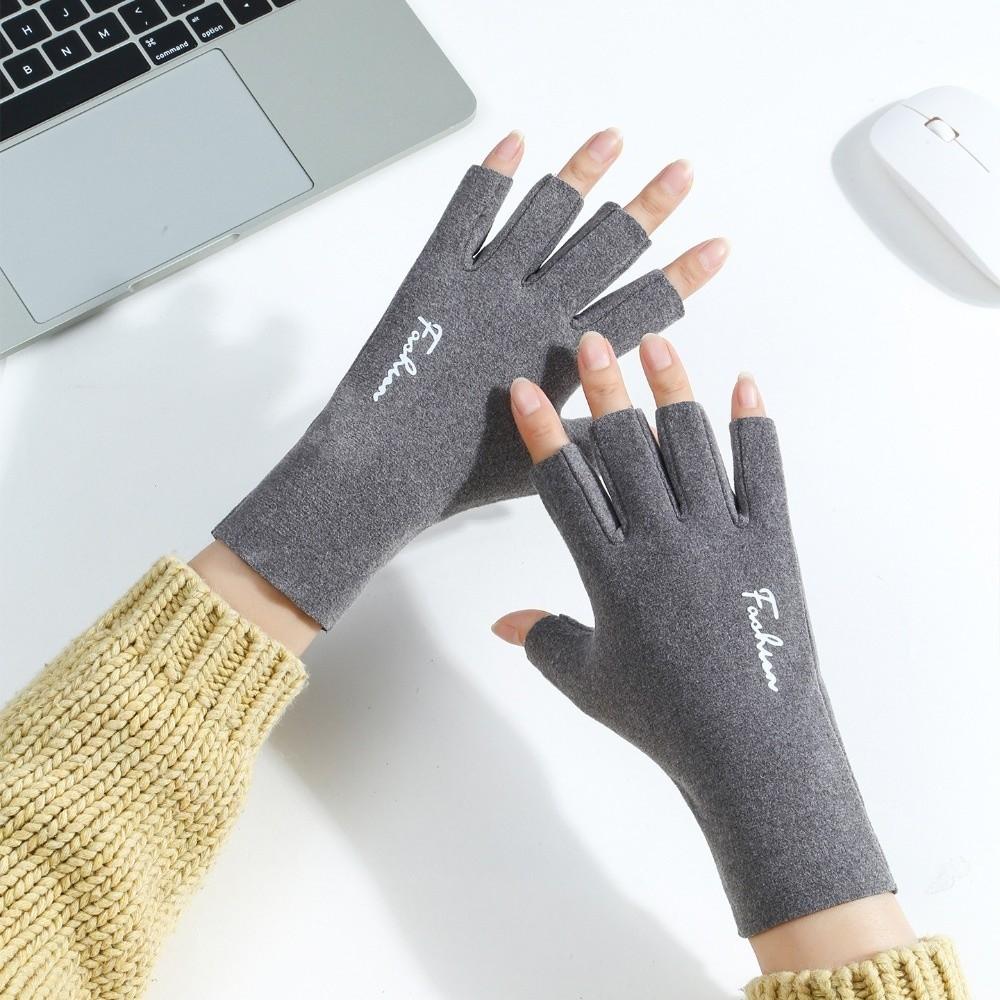 Thin Style Half Finger Gloves Solid Color Touchscreen Gloves  Outdoor Activities