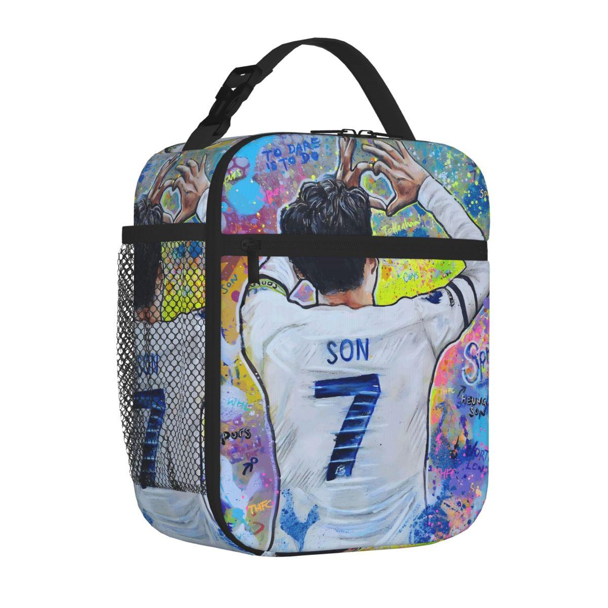 Bestselling Son Heung-Min Spurs Double Deck Thermal Food Carrier Daily Meal Prep Thermal Lunch Bag One Size