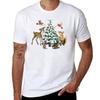 Holiday Woodland Animals Decorate the Tree TShirt Fitness Quick Dry Short Sleeve Top