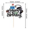 13pcs/set Video Game Happy Birthday Cake Toppers Game On Controllers Cupcake Topper Kids Boys Birthday Party Decoration Supplies