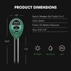 3-in-1 Plant Moisture Meter, pH/Light Meter Soil Test Kit for Indoor, Soil Moisture Meter for House Plants for Garden Lawn, Farm