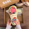 Internet celebrity platform slippers super fire 2025 new summer wear fashion graffiti heightening seaside Velcro beach sandals