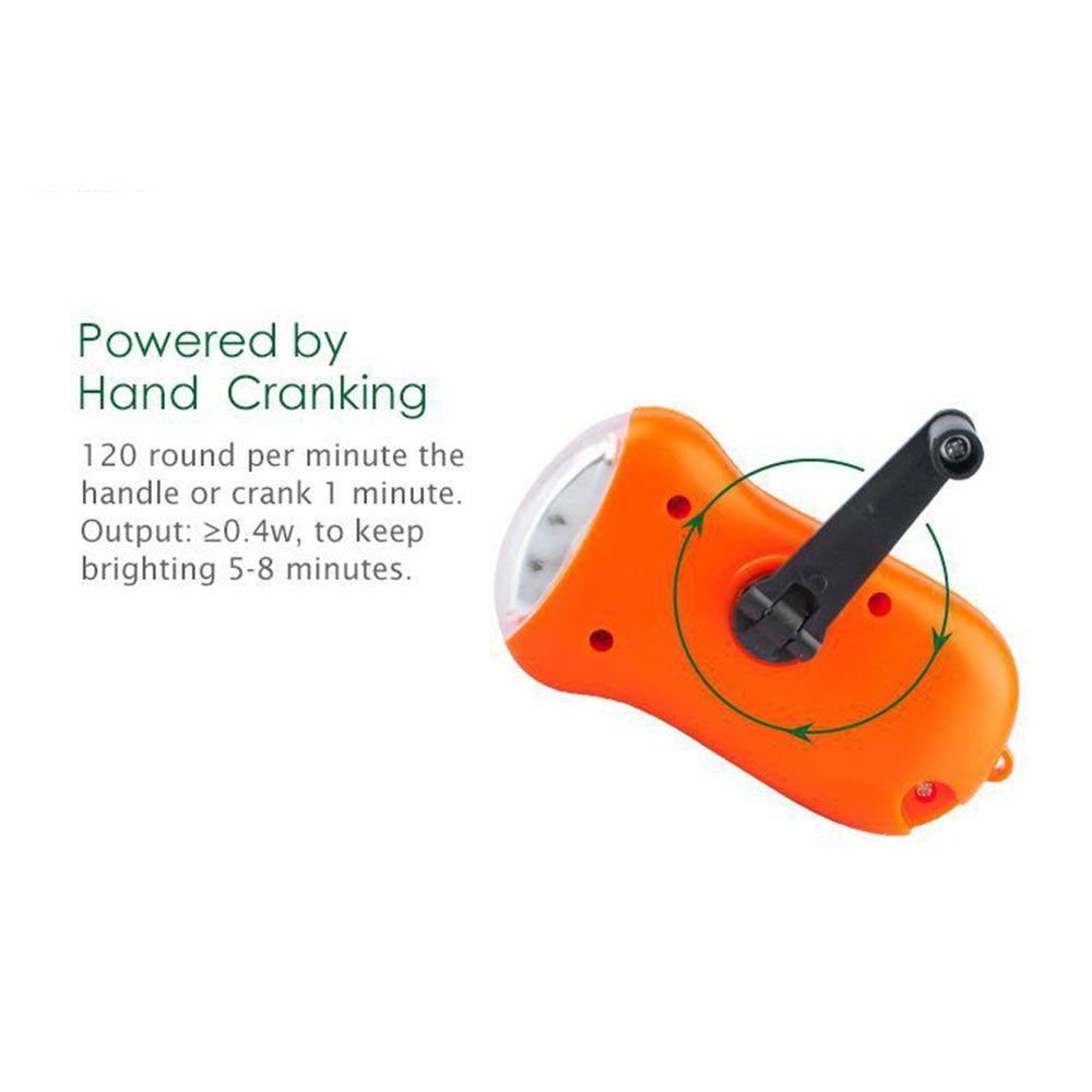 Mobile Super Bright Solar Power LED Torch Hand Crank Flashlight Work Lamp Camping Light