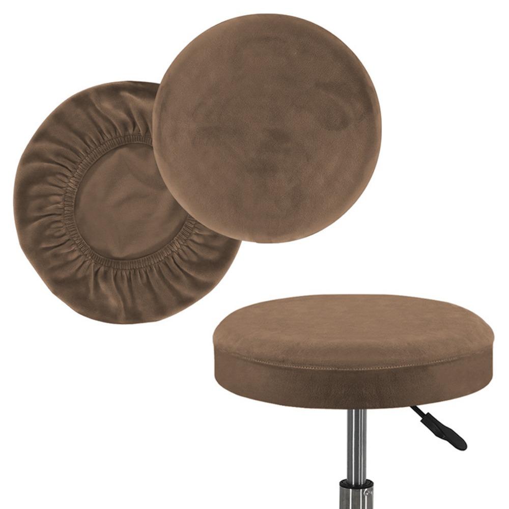 Washable Bar Stool Cover Elastic Round Stool Cover Protector Thick-fiber chair cover Bar Setting S 30-36cm