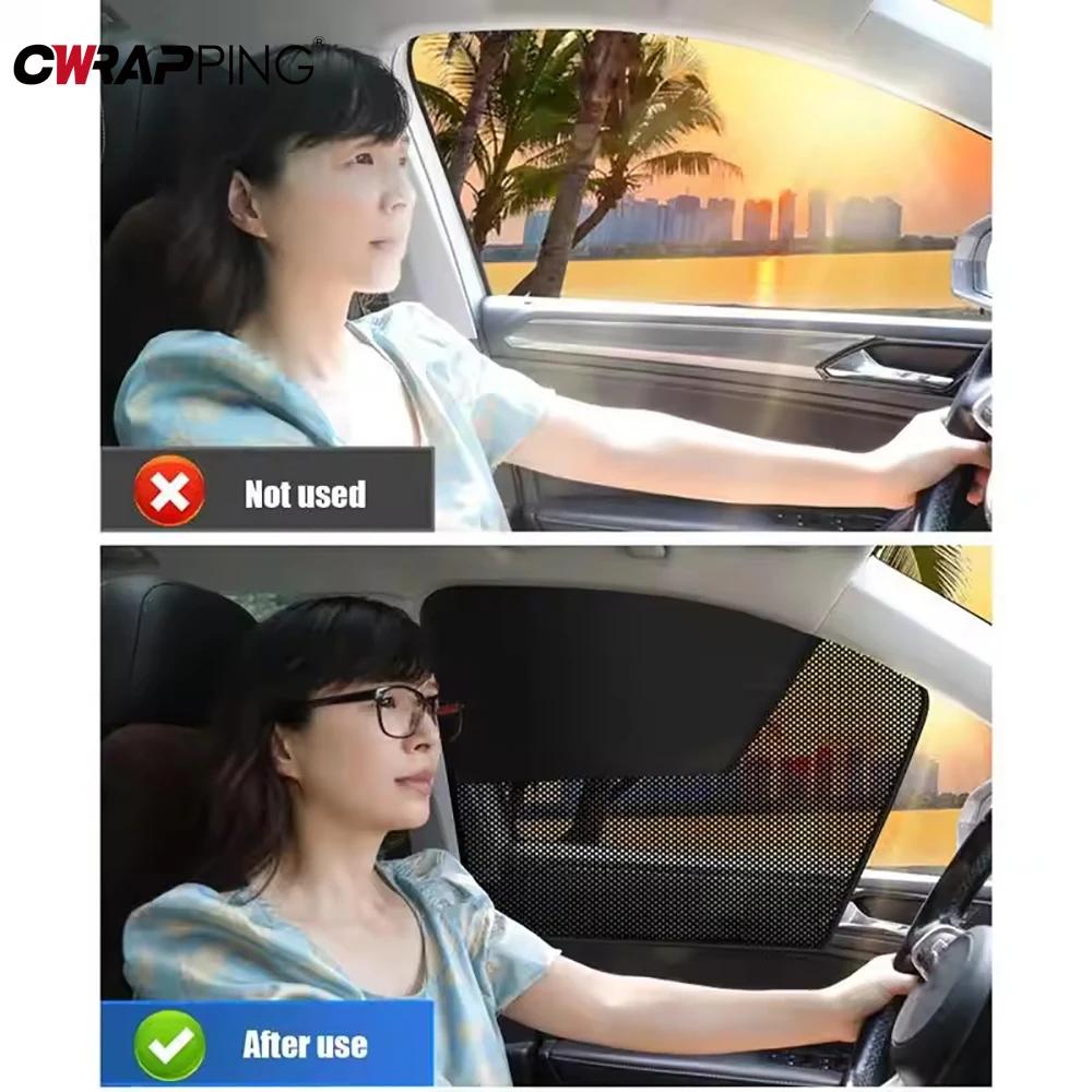 Car Window Sunshade Magnetic Suction Curtain Baby Sun Shade Front Rear Side Window for Truck Auto Sun UV Protection Accessories