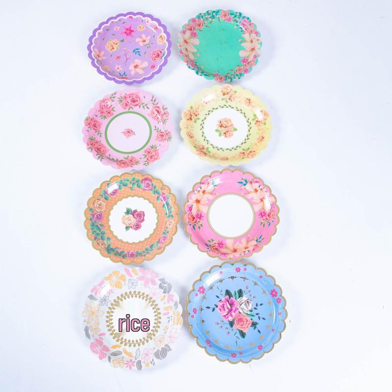 OIMG Festival Flower Paper Plates