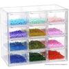 Transparent Bead Storage Drawer - Glazed Crystal Jewelry Compartment for Handmade Crafts