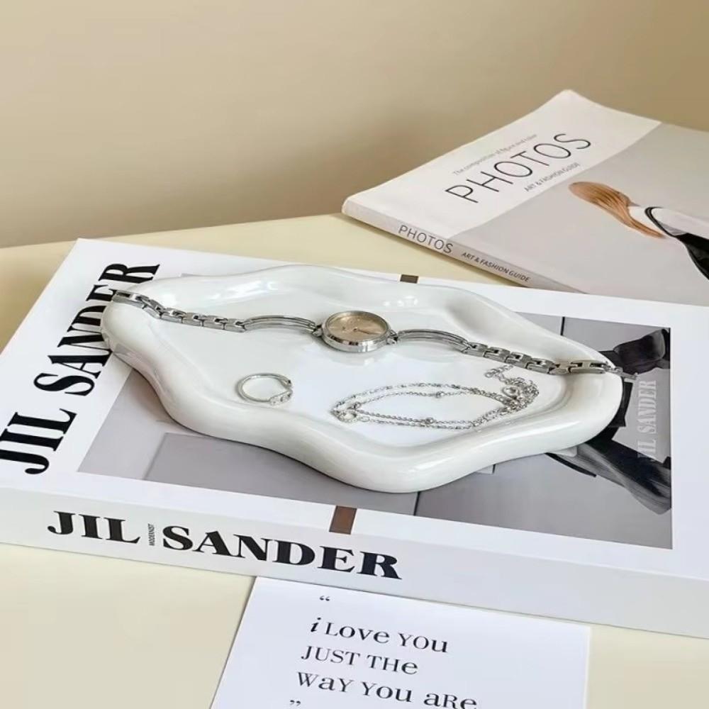 Mini Storage Plate Cloud Shape Jewelry Display Plate Creative Jewelry Dish  Watches/Keys Storage