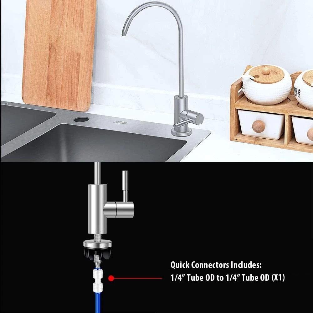 Stainless Steel RO Water Faucet Reverse Osmosis Water Filtration System Water Filter Faucet Kitchen Drinking Water Faucet
