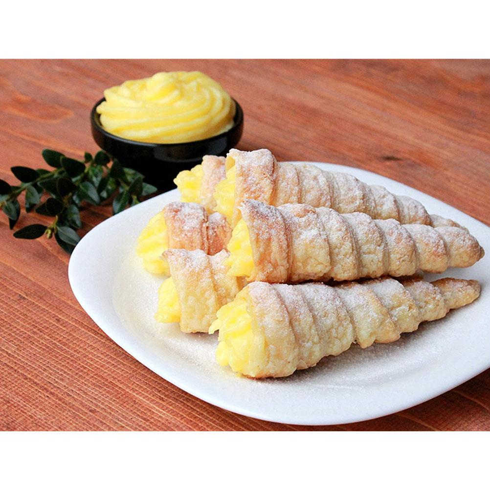 12PCS Stainless Steel Baking Cone DIY Baking Tool Spiral Croissants Mold