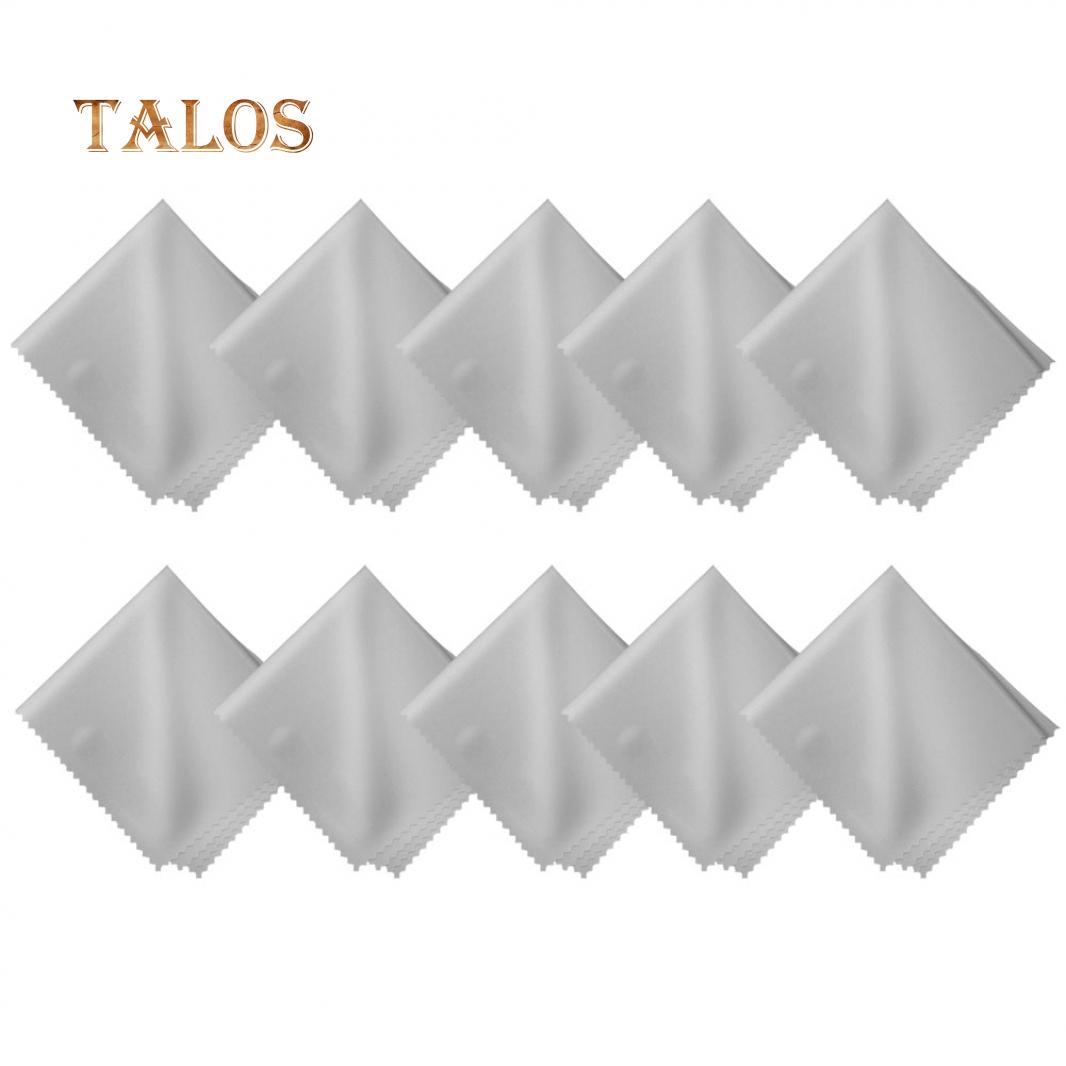 

10 шт., чистящие салфетки из микрофибры премиум-класса с зубчатой ​​кромкой для линз, очков, экрана, удобные серый