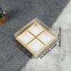 WTEMPO 6PCS 4-Cavity 15.5*15.5*5CM Transparent Square Gift Boxes Foldable Party Presents Packaging Boxes Home DIY Storage Boxes for Daily Use