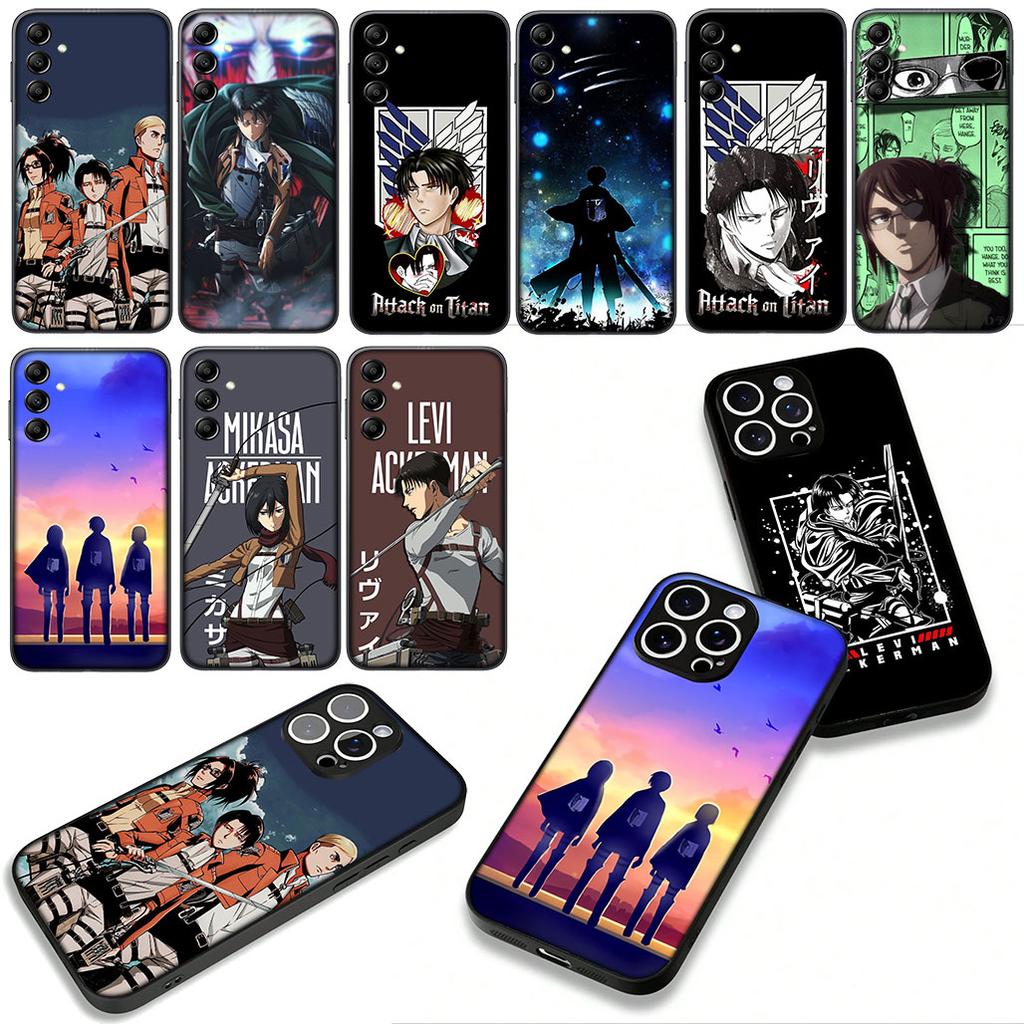Phone Cover Levi Attacks on titan Eren Jaeger for Apple iPhone 16 15 14 Plus 13 12 Mini 17 Pro Max + ProMax 16E Air 15+ Case