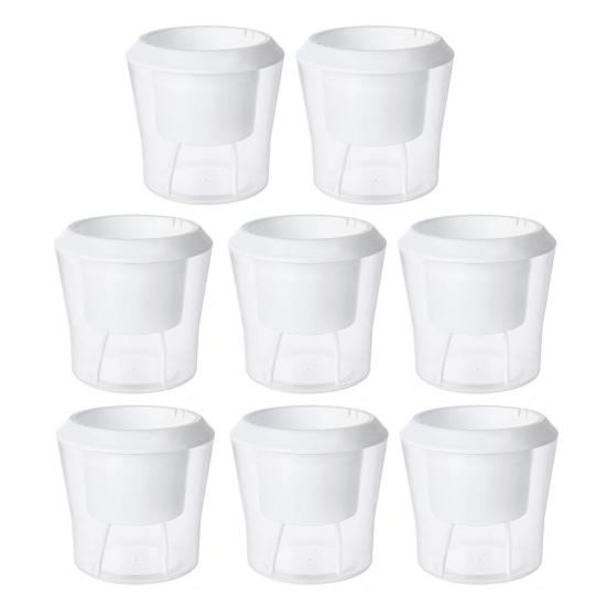 Self Watering Plant Pots Indoor Plants Planter with Reservoir Clear Plastic Round Flower Pot with Wick Ropes for Succulents Herbs Flowers Office Home