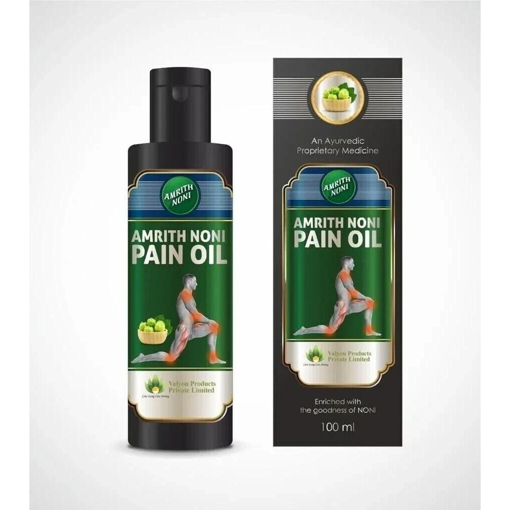 Amrith Noni Pain Oil 100ml For Joint ,Back & Knee Pain Body Aches