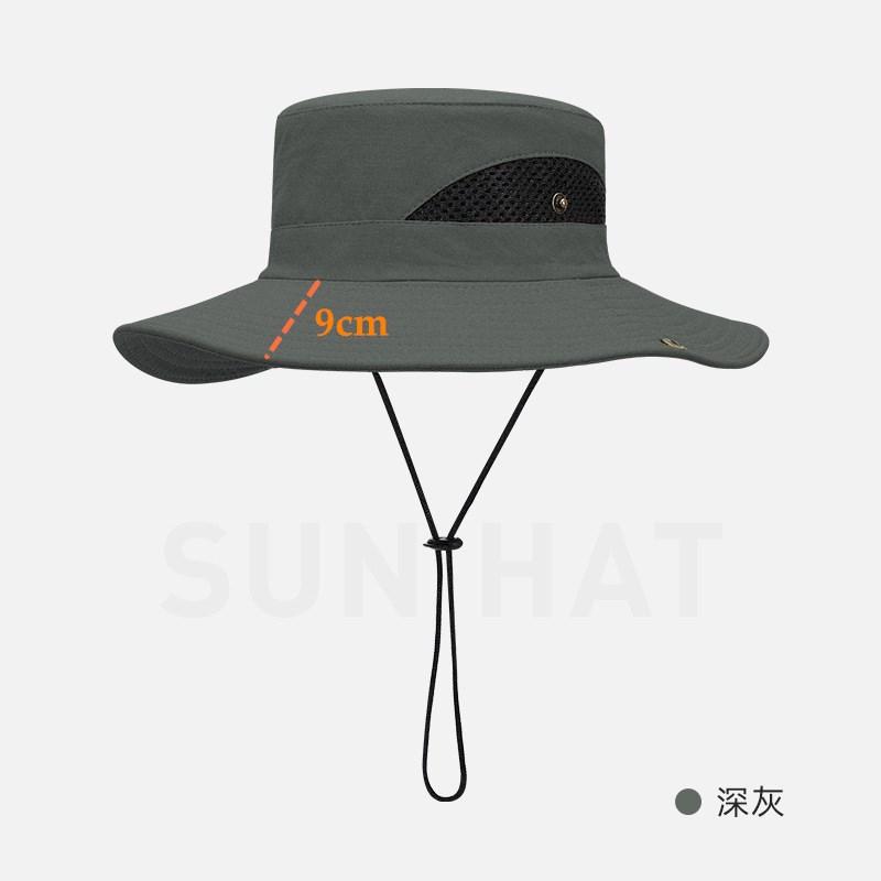 62cm Męski Kapelusz Outdoorowy Letni Kapelusz Wędkarski Turystyczny Jeździecki Duże Rondo Ochrona przed Słońcem Anty-UV Oddychający Wodoodporny Kapelusz Wiaderkowy