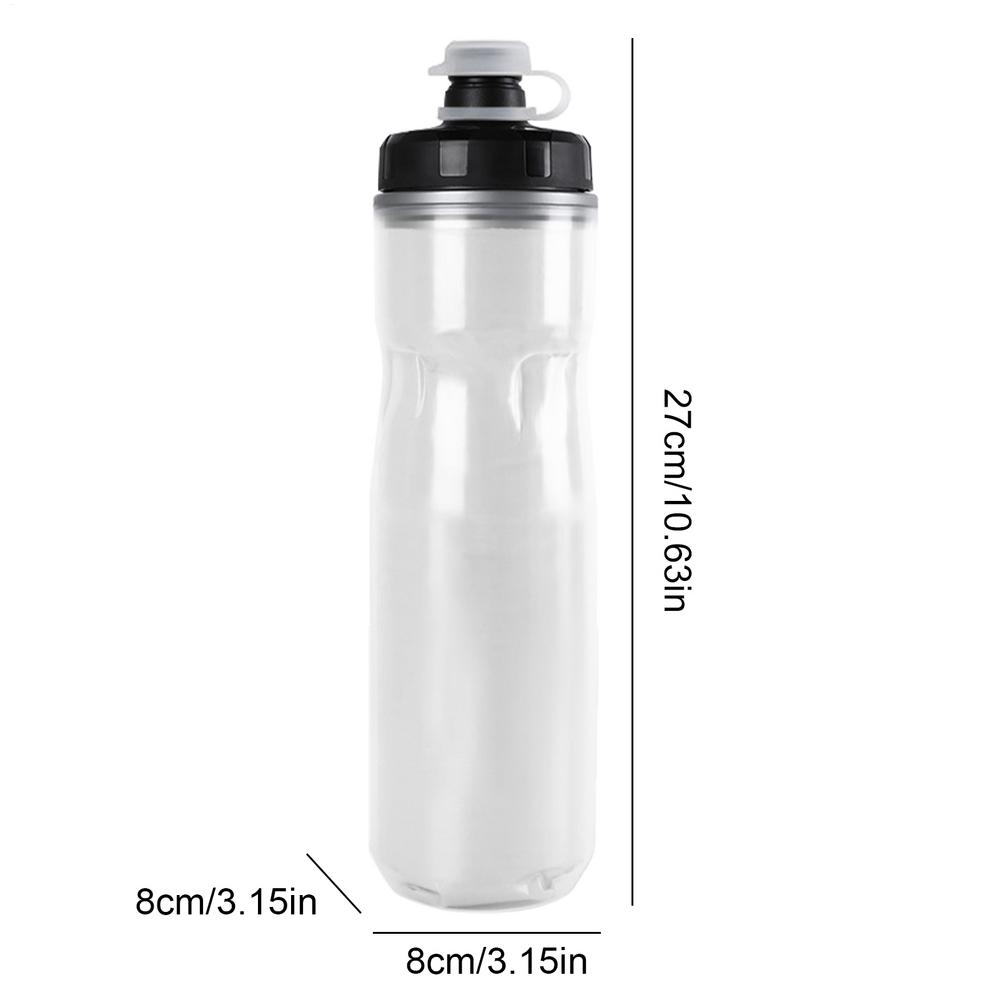 Gym Water Bottle 720ml Insulated Reusable Hydration Supplies Insulated Bike Water Bottle For Cycling Riding Running Gym Outdoor