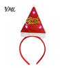 Christmas Gift for Girls Boys Light Up Headbands, Shiny Glitter Santa Hat Tree Reindeer Antler Hairbands, Decorative Hair Bands Holiday LED