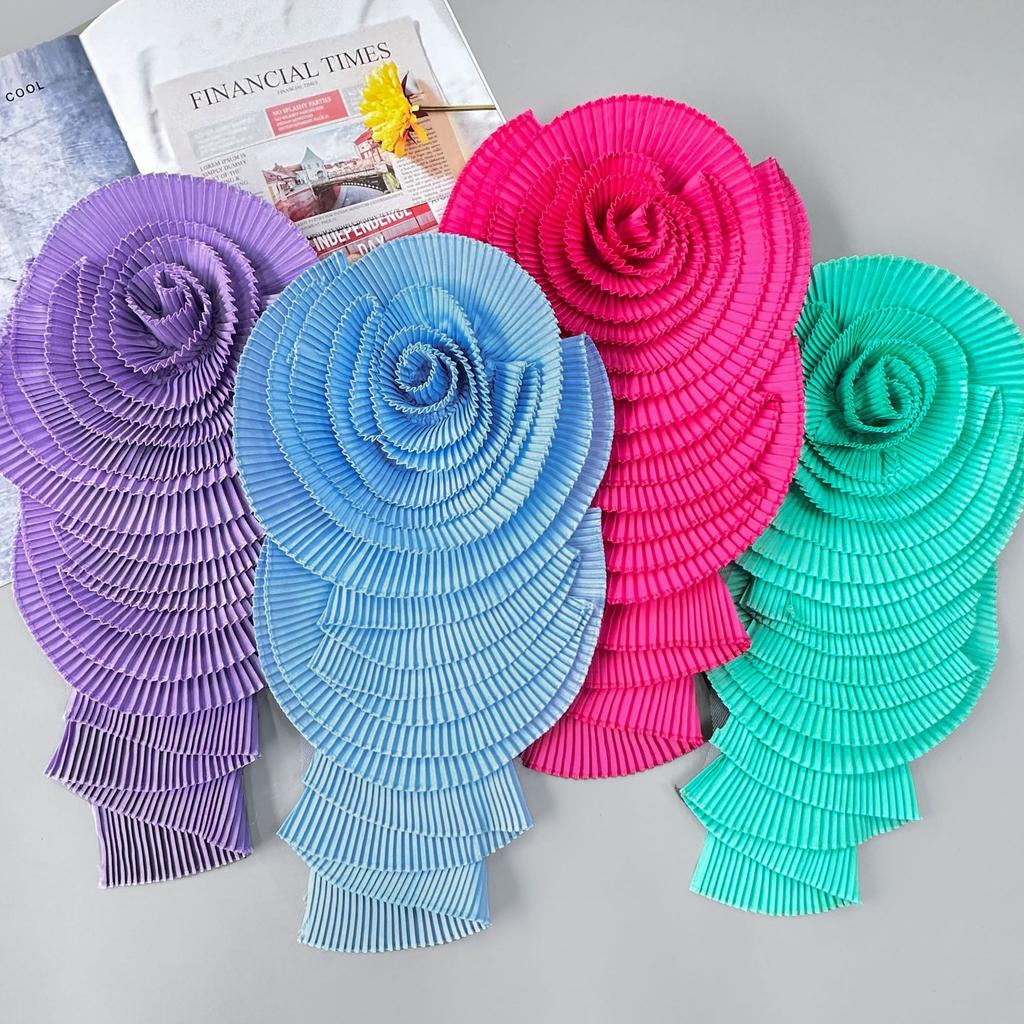 Folded Handmade Three-Dimensional Flower Accessories Clothing Dress Skirt Large Flower Decoration Corsage Cloth Sticker Accessories