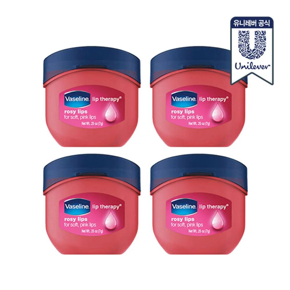 Vaseline Lip Therapy Lip Balm Rosy Lips 7g (4 pieces)