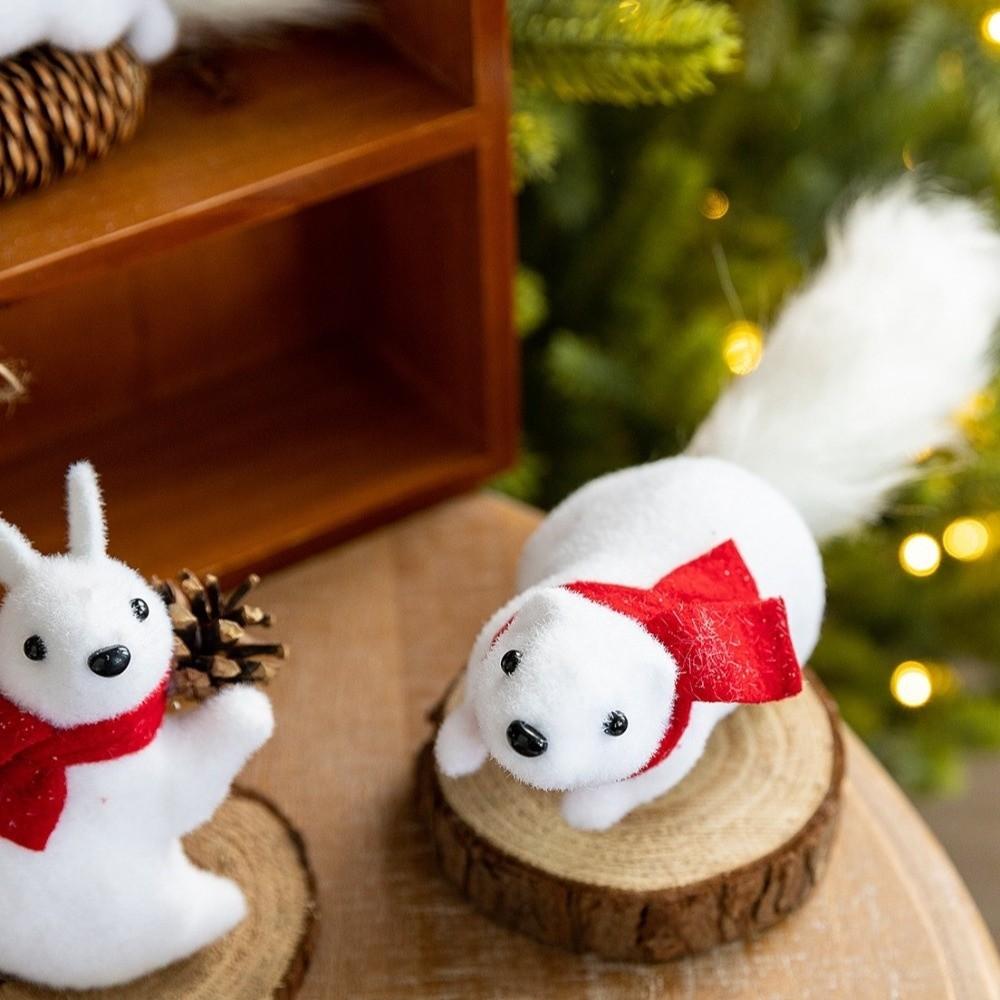 Simulated Craft Christmas Squirrel Ornament Artificial Foam Table Decor  Garden Decoration