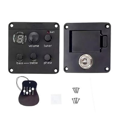 Guitar Pickup ISYS+ EQ Preamp Systems 2 Bands Guitar Preamps Piezo Pickup Tuner Adjustable Sound Guitar Accessories