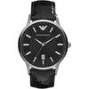 Renato Black Leather Gents Quartz Watch AR2411