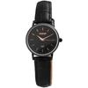 Watch - Kamila - 28 Mm Black Case - 14 Mm Faux Leather Strap - Japanese PC21 Quartz