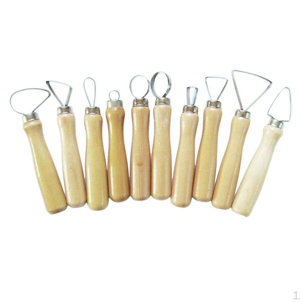 10 Pieces wood Tools Cutter for Ceramic/Polymer Clay Carving Modeling