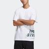 Adidas T Shirts Men's White Crew Neck Moderate Straight Fit GL8710