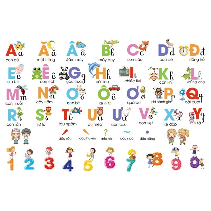 Child-Friendly Vietnamese Alphabet Decals for Vibrant Learning Environment