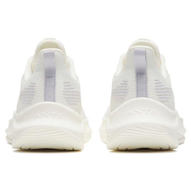 Anta Flyknit Walking Shock Absorption Non-Slip Wear-Resistant Low-Top Casual Running Shoes Women Sneaker Gray Purple 922525567F-4